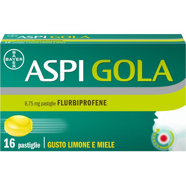 aspirina aspi gola antinfiammatorio 16 caramelle miele-limone