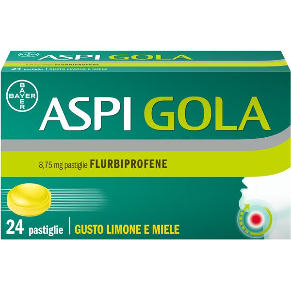 aspirina aspi gola antinfiammatorio 24 caramelle miele-limone