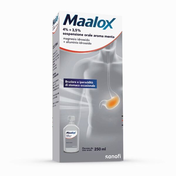 maalox sospensione orale aroma menta 250 ml