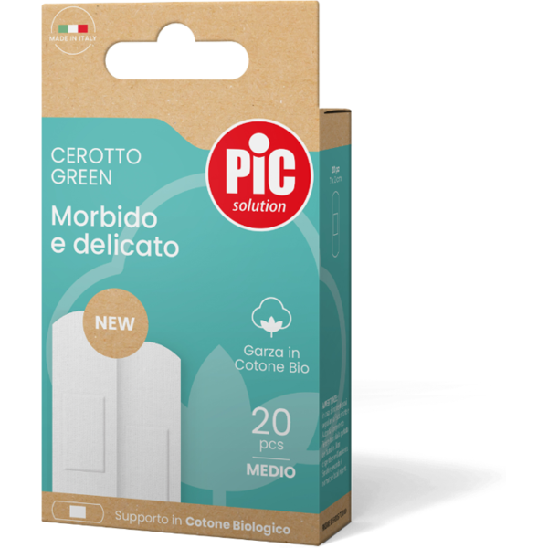 pic cerotto  green cotone bio medio 20 pezzi