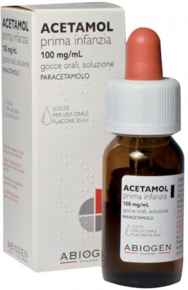 abiogen acetamol prima infanzia 100 mg/ml gocce 30 ml