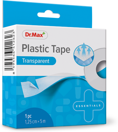 dr.max plastic tape transparent 1,25 cm x 5 m