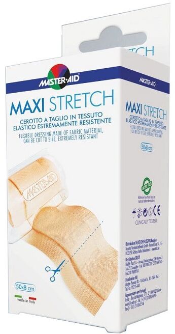 master aid maxi stretch cerotto a taglio elastico color pelle ipoallergenico 50x