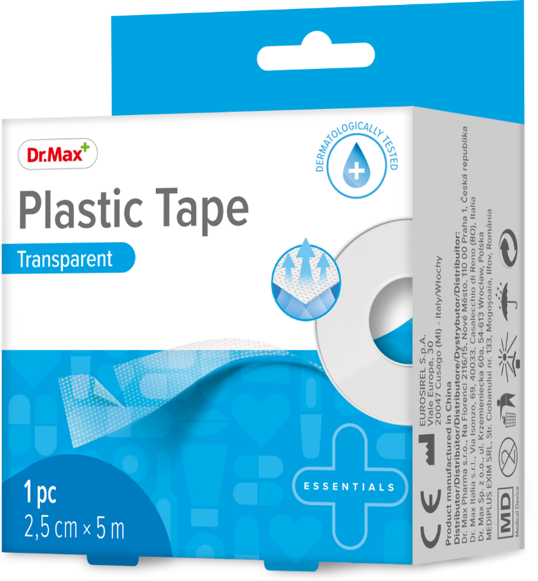 dr.max plastic tape transparent 2,5 cm x 5 m