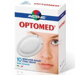 master aid optomed compressa oculare autoadesiva sterile per la medicazione dell'occhio 10