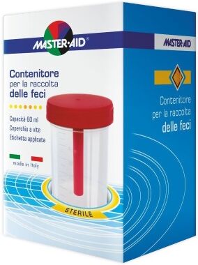 master aid contenitore sterile per raccolta delle feci 60 ml