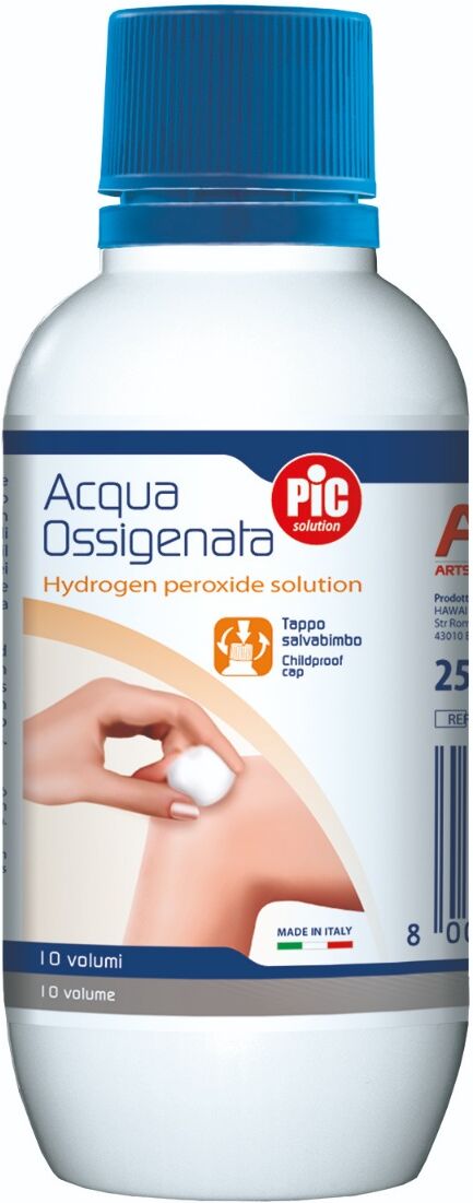 pic solution acqua ossigenata 10 volumi flacone 250 ml