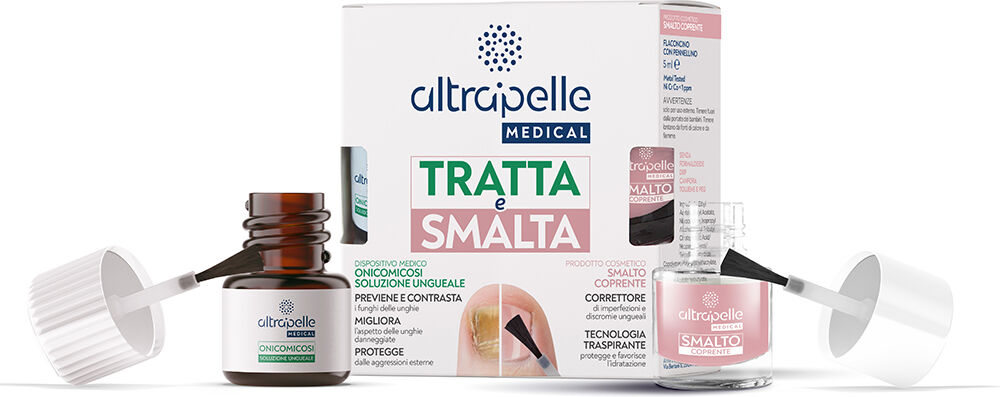 altrapelle medical tratta e smalta soluzione ungueale 7 ml + smalto 5 ml