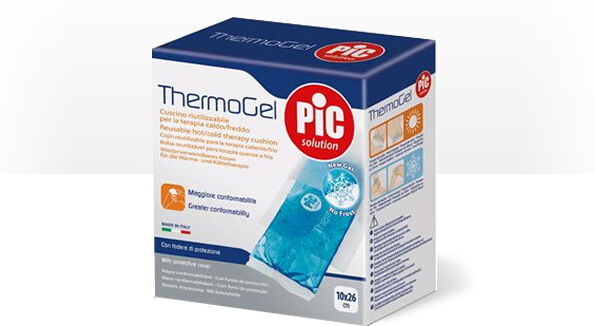 pic thermogel cuscinetto in gel caldo/freddo con cover di protezione 10x26 cm