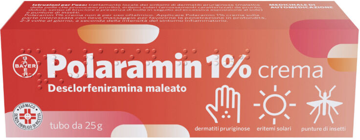 Bayer Polaramin 1% Crema Dermatiti Desclorfeniramina Maleato 25 g