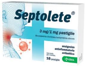 Gola Septolete 3 mg/1 mg Gusto Eucaliptolo 16 Pastiglie