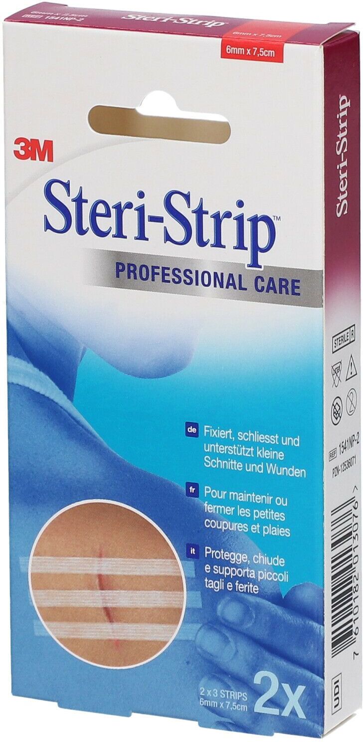 3M Steristrip Cerotto Sterile Per Sutura Piccole Ferite 6x75 mm 6 Pezzi