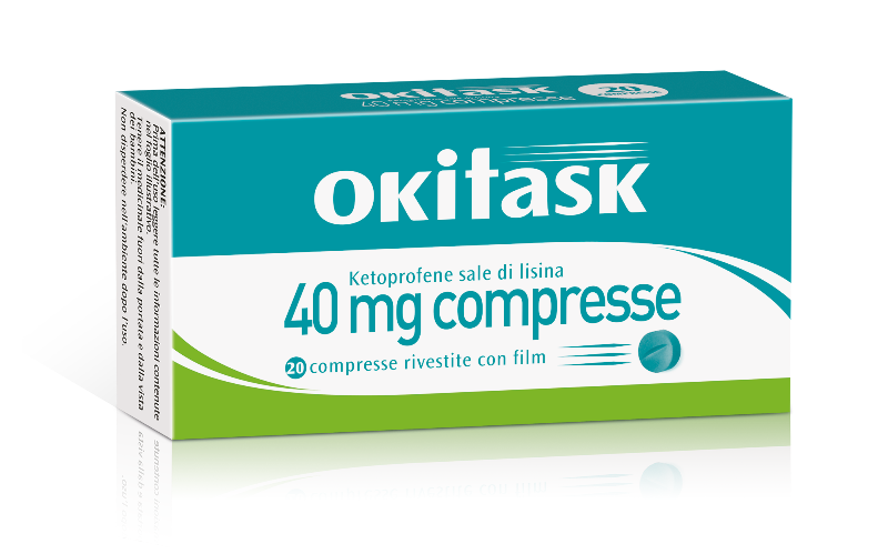 Oki task 40 mg Ketoprofene Sale di Lisina 20 Compresse Rivestite