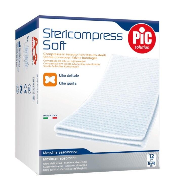 Pic Stericompress Soft Compresse di Garza 7,5x7,5 cm 12 Pezzi