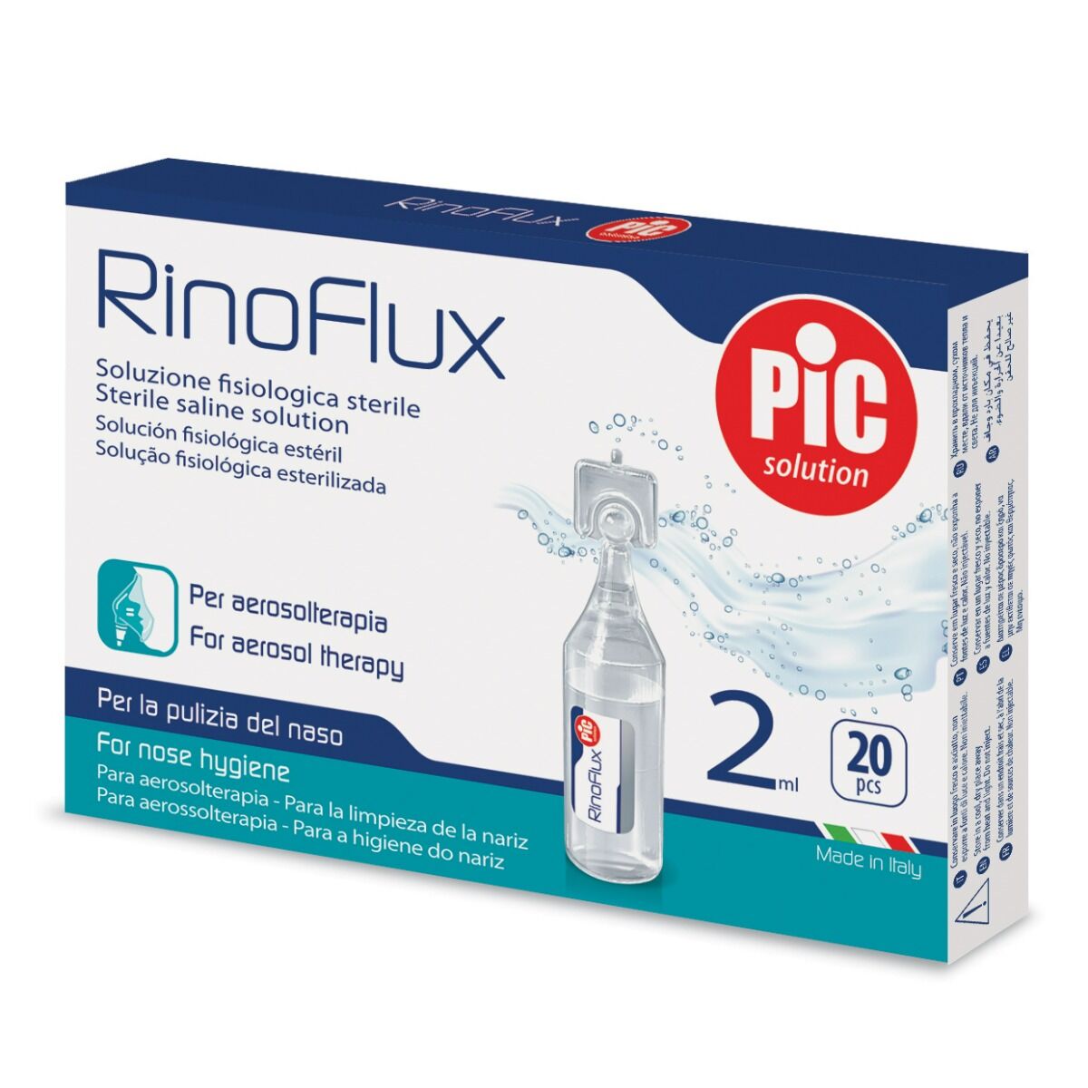 Pic Rinoflux Soluzione Fisiologica Aerosolterapia 20 Flaconi