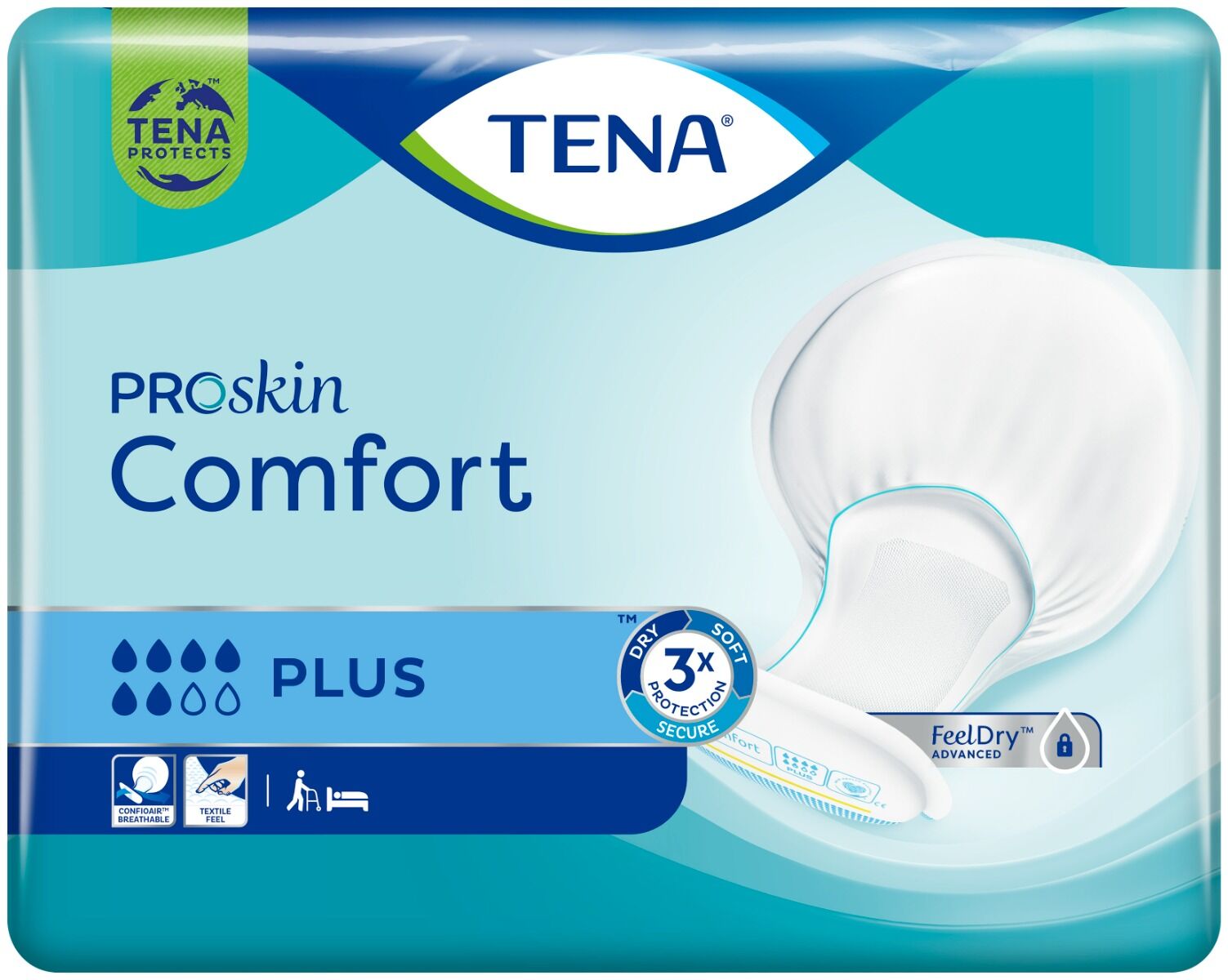 Tena Comfort Plus Pannolini Colore Azzurro 40 pezzi