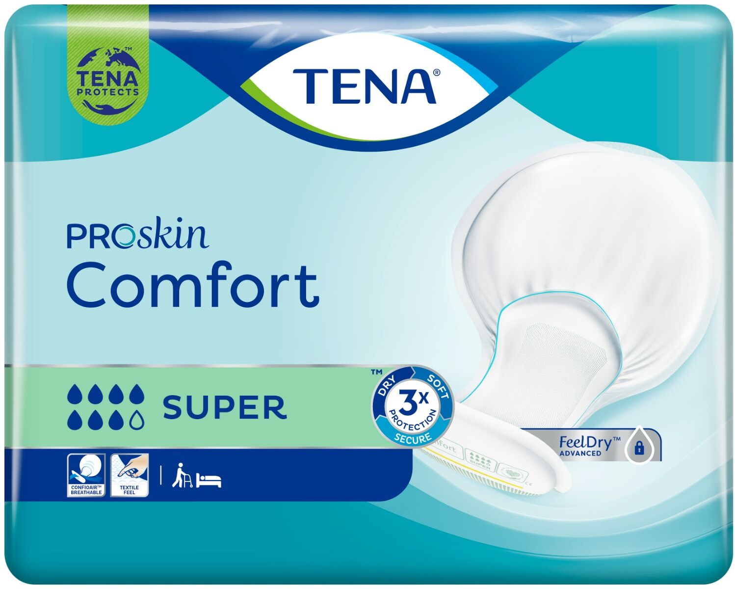 Tena Comfort Super Pannolini Colore Verde 40 pezzi