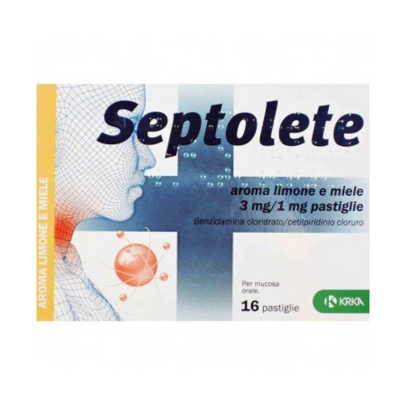 Gola Septolete 3 mg/1 mg Gusto Limone Miele 16 Pastiglie