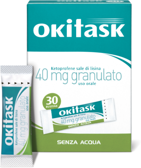 Oki task 40 mg Ketoprofene Sale di Lisina 30 Bustine