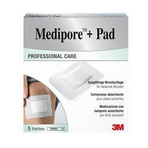 3M Medipore+Pad Medicazione Sterile 5x7,2 cm 5 Pezzi