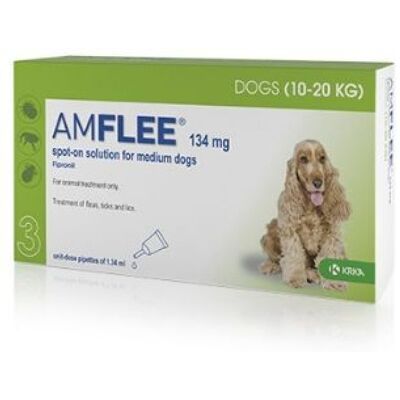 Krka Farmaceutici Milano Srl Amflee Spot-On Trattamento antipulci e zecche per cani Krka Farmaceutici Milano Srl Amflee Spot-On Trattamento antipulci e zecche per cani