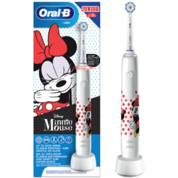 oral-b junior minnie spazzolino elettrico ricaricabile bambini + 1 testina di ri