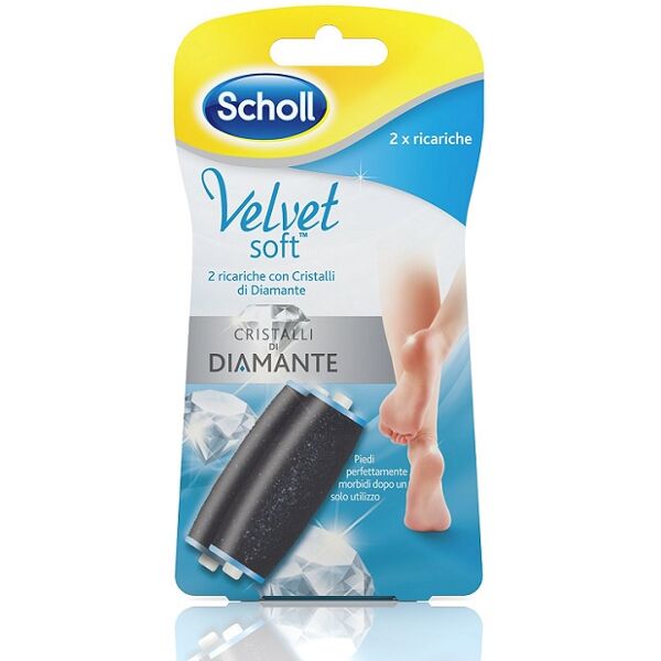 scholl velvet soft touch ricariche con cristalli di diamante 2 pezzi