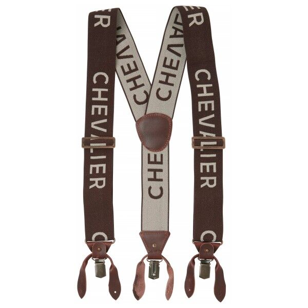 Chevalier Logo Suspenders Bretelle (One Size, marrone)