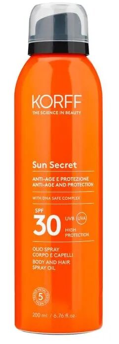Korff Sun Secret Olio Spray Corpo/Capelli 200ml SPF30