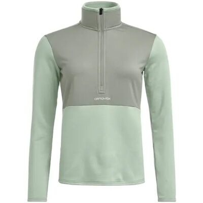 Ortovox Fleece Light Zip Neck W Strato Intermedio Sci (Green Acid) taglia L Ortovox Fleece Light Zip Neck W Strato Intermedio Sci (Green Acid) taglia L