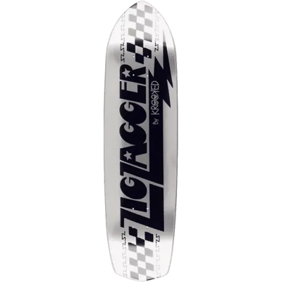 Krooked Zip Zagger Tavola Skateboard (Silver Foil) taglia 8.62" Krooked Zip Zagger Tavola Skateboard (Silver Foil) taglia 8.62"