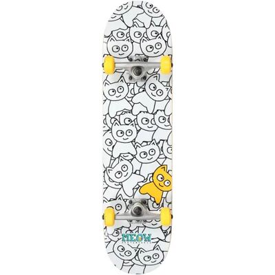 Meow Skateboards Meow Sticker Pile Skateboard Completo (Bianco) taglia 8" Meow Skateboards Meow Sticker Pile Skateboard Completo (Bianco) taglia 8"