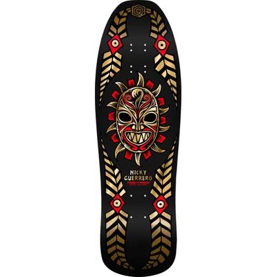 Powell Peralta Nicky Guerrero Mask Tavola Skateboard (Gold Foil) taglia 10" Powell Peralta Nicky Guerrero Mask Tavola Skateboard (Gold Foil) taglia 10"