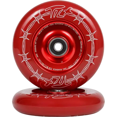Tilt Durare Barbed Ruote Monopattino Pacco da 2 (110mm - Barbed Crimson) Tilt Durare Barbed Ruote Monopattino Pacco da 2 (110mm - Barbed Crimson)