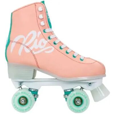 Roller skate junior Rio Roller Script - Vegan friendly, Design pastello multicolore, Suola e plantare di alta qualità Roller skate junior Rio Roller Script - Vegan friendly, Design pastello multicolore, Suola e plantare di alta qualità