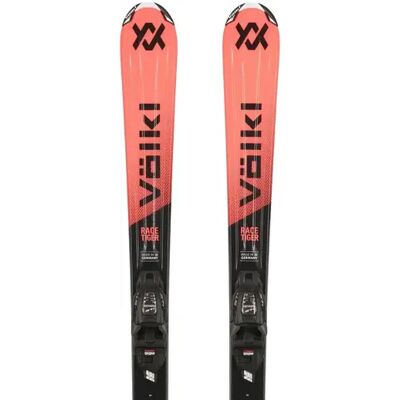 Völkl Racetiger Jr + 4.5 Vmotion Sci Bambini (Rosso) taglia 80cm Völkl Racetiger Jr + 4.5 Vmotion Sci Bambini (Rosso) taglia 80cm