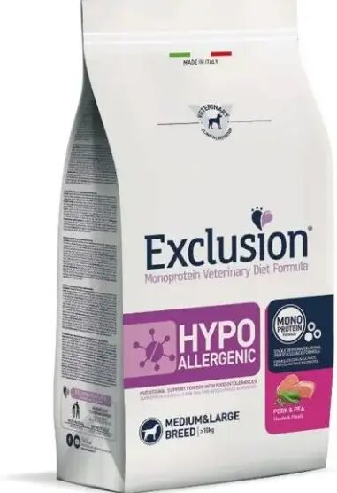 543a Exclusion Monoprotein Veterinary Diet Formula Hypoallergenic Crocchette Suino/piselli Per Cani Taglia Media/grande Sacco 12kg