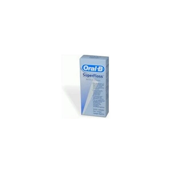 procter & gamble srl filo interdentale oral b superfloss estremita' rigida + filo spugnoso + filo standard 50 pezzi pretagliati