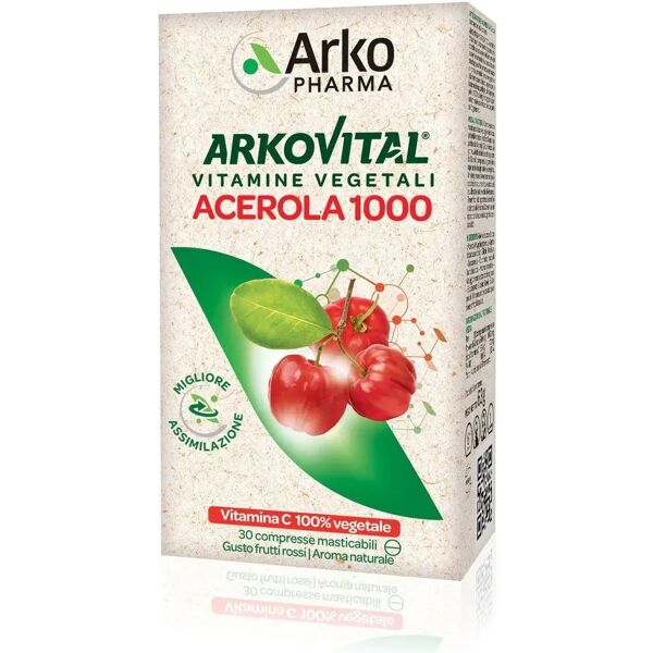 arkofarm srl arkovital acerola 1000 vitamina c 30 compresse masticabili