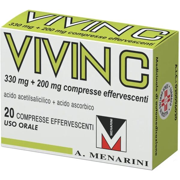 a.menarini ind.farm.riun.srl vivin c 20 compresse effervescenti 330mg + 200mg