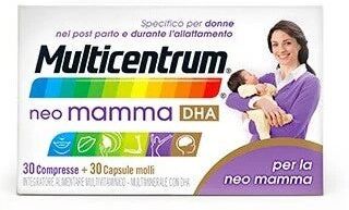 glaxosmithkline c.health.srl multicentrum neo mamma dha 30 compresse + 30 capsule molli