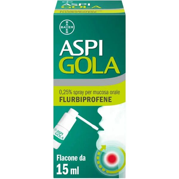 bayer spa aspi mal di gola spray antidolorifico 15 ml 0.25%