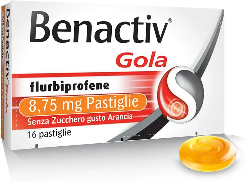 reckitt benckiser h.(it.) spa benactiv gola arancia 16 pastiglie