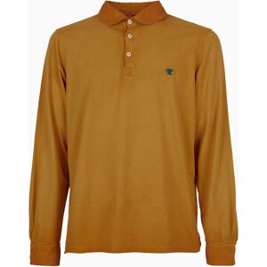 Gallo 1927 Polo camicia maniche lunghe uomo cotone gialla tinta unita L Gallo 1927 Polo camicia maniche lunghe uomo cotone gialla tinta unita L