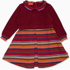 Gallo 1927 Vestito maniche lunghe bambina pile bordò righe multicolor con corpino tinta unita 5/6 YEARS - 108/114 CM. Gallo 1927 Vestito maniche lunghe bambina pile bordò righe multicolor con corpino tinta unita 5/6 YEARS - 108/114 CM.