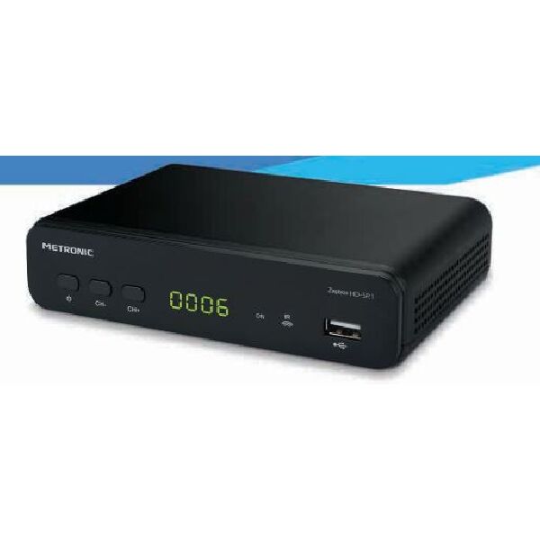 metronic zapbox ricevitore digitale terrestre dvb-t2 hevc usb rec sos (441623)