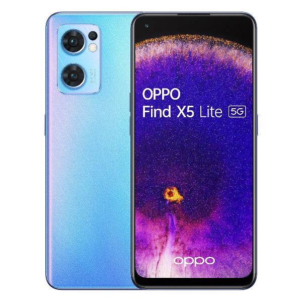 oppo findx5litestartailsblue  find x5 lite 16,3 cm (6.43) doppia sim android 12 5g usb tipo-c 8 gb 256 gb 4500 mah blu - garanzia italia