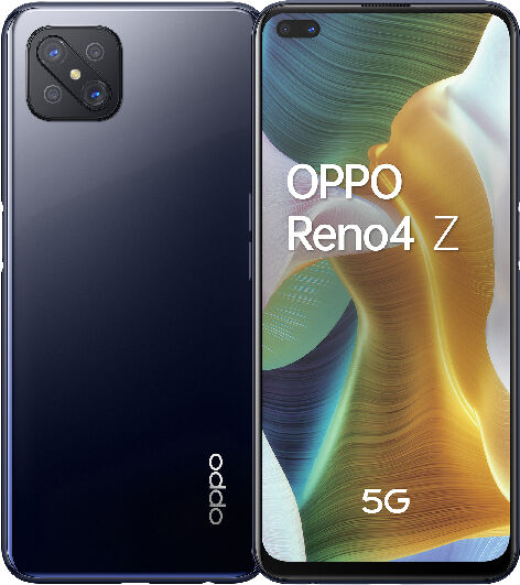 oppo reno 4 z  reno reno4 z smartphone 5g, 184g, display 6.57 fhd+ lcd, 4 fotocamere 48mp, ram 8gb + rom 128gb non espandibile, batteria 400