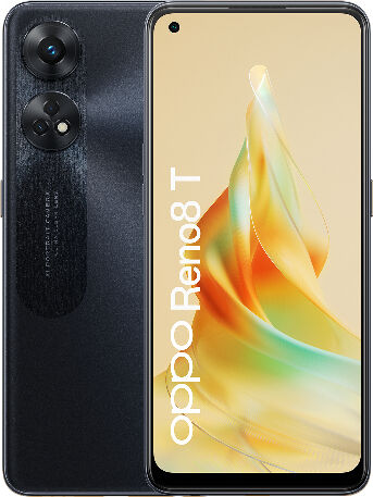 oppo reno8tmidnightblack  reno 8 reno8 t smartphone 4g, fotocamera da 100mp+2+2mp, selfie 32mp, display 6.43â 60hz amoled, 5000mah, ram 8gb(e