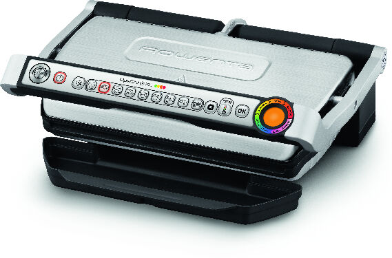 rowenta gr722d  gr722d optigrill+ xl bistecchiera intelligente con 9 programmi di cottura automatici, nero / argento 48x37.5x23cm